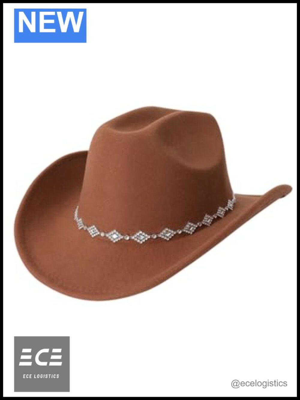 Rhinestone Wide Brim Western Cowboy Hat Cowgirl Soft Breathable